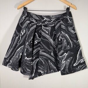 Robert Rodriguez Black and White Silk Women's Skirt